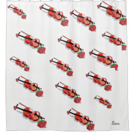 Cortinas de ducha Violín y Rosa