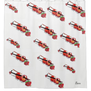 Cortinas de ducha Violín y Rosa