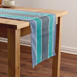 Corto Camino de mesa con texto personalizado de rayas es