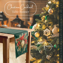 Corto Camino de mesa de Navidad Cardinal
