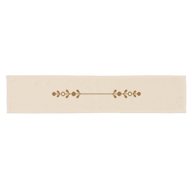 Corto Camino de Mesa Diseño Floral Neutro de Casa de Cam (Horizontal)