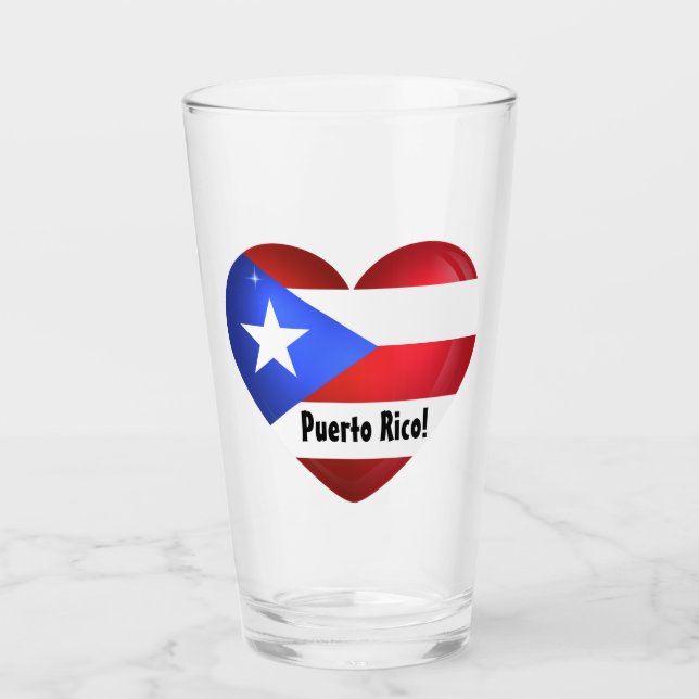Corto de corazón de bandera de Puerto Rico (Anverso)