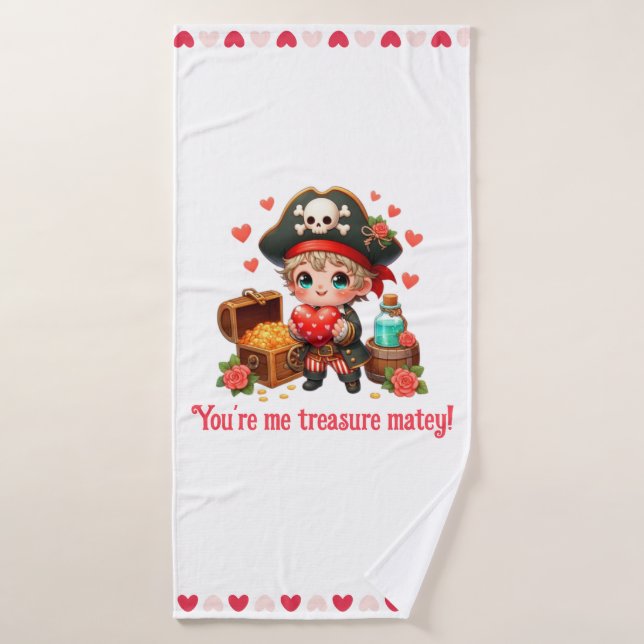 Corto El día de San Valentín pirata (Toalla de baño)