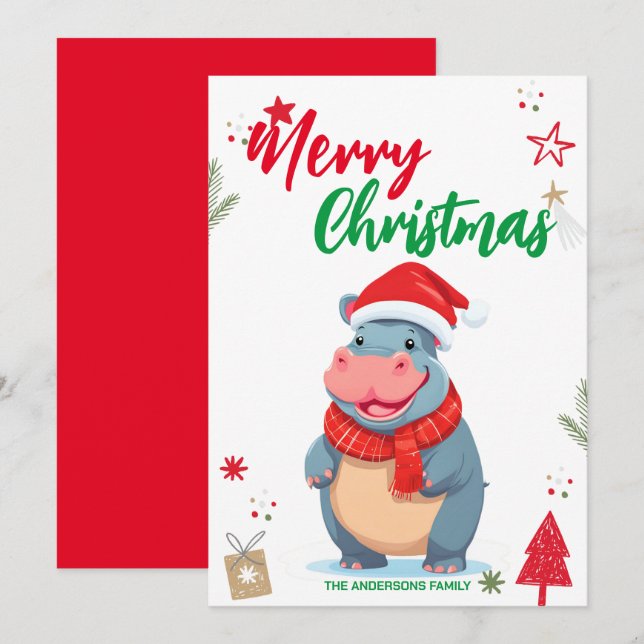 Corto Hippo Árbol de Navidad nombre de las mujeres (Anverso / Reverso)