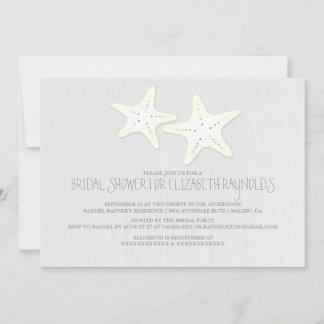 Corto par de invitaciones a la ducha de marea Star