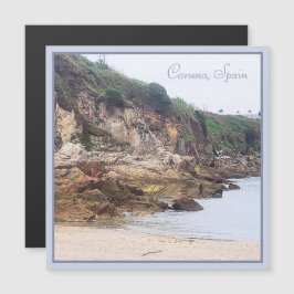 Coruna, España | Tarjeta magnética Sandy Bay Ocean