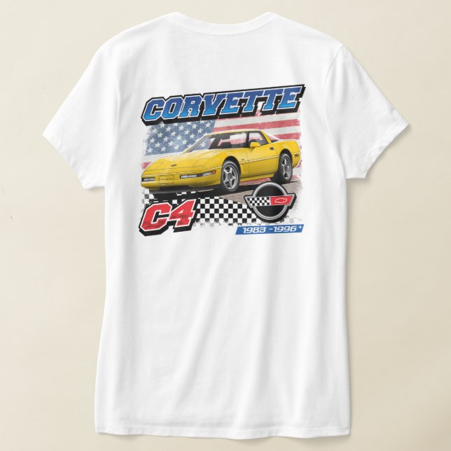 Corvette C4 - Camiseta de dos caras para mujeres (Distribución Reverso )