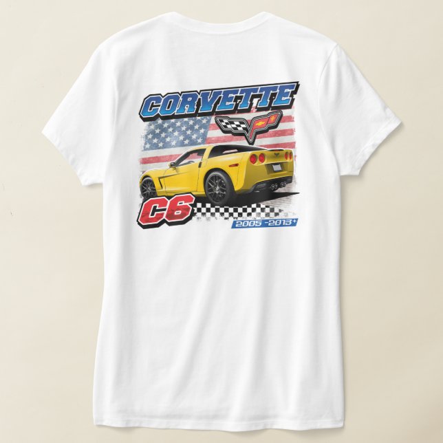 Corvette C6 - camiseta de dos caras de mujeres (Distribución Reverso )