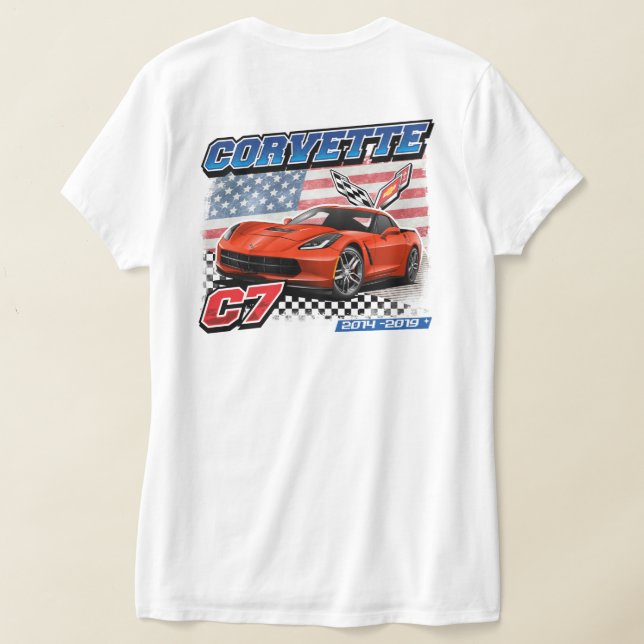 Corvette C7 - camiseta de dos caras de mujeres (Distribución Reverso )