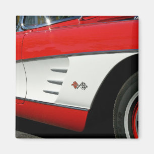 Corvette rojo - imán