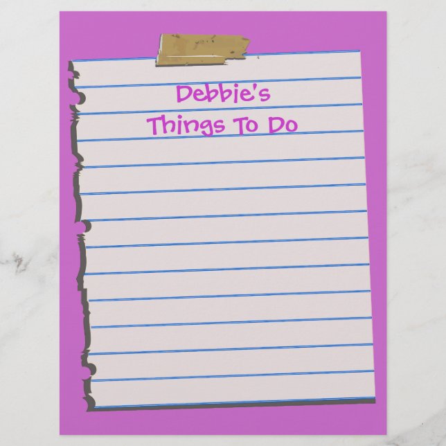 Cosa de hacer Stationery con membrete (Anverso)