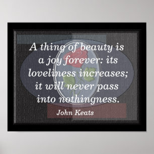 Cosa de la belleza - John Keats - impresión de art