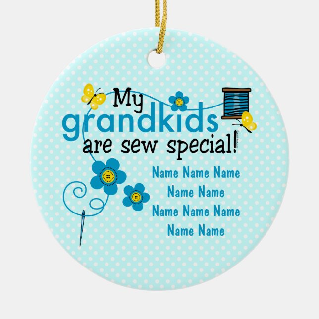 Cosa el ornamento personalizado los Grandkids (Frente)