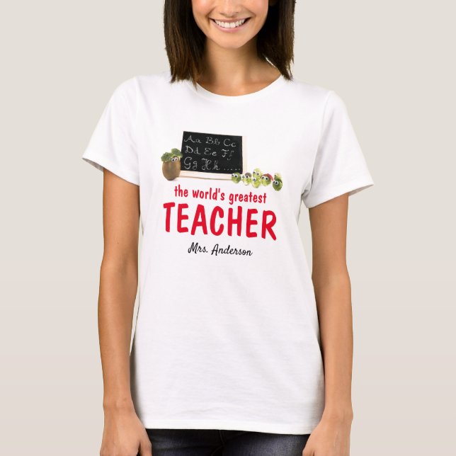 Cosa graciosa mejor maestra nunca camiseta persona (Anverso)