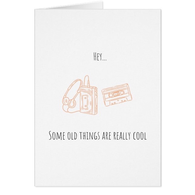 Cosas antiguas de la tarjeta de cumpleaños diverti (Frente)