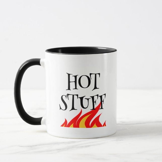 Cosas calientes taza de café con llamas de fuego r (Izquierda)