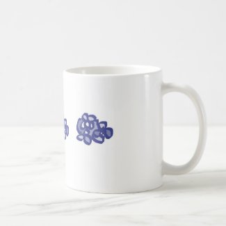 cosas con flores azules para regalar taza clásica