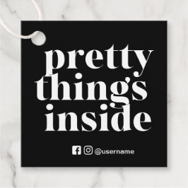 Cosas de bonito en el interior, etiquetas de peque