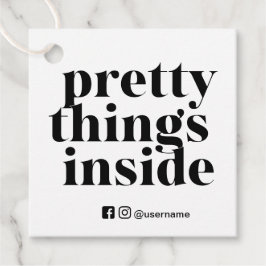 Cosas de bonito en el interior, etiquetas de peque