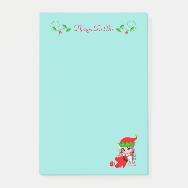 Cosas de hada de Navidad lindas para hacer nota ad (Anverso)