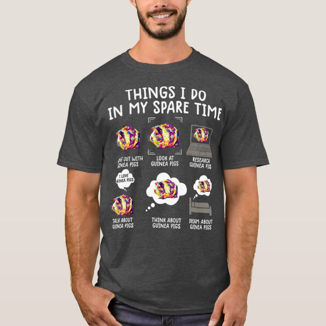 Cosas de la camiseta de conejillo de Indias divert (Anverso)