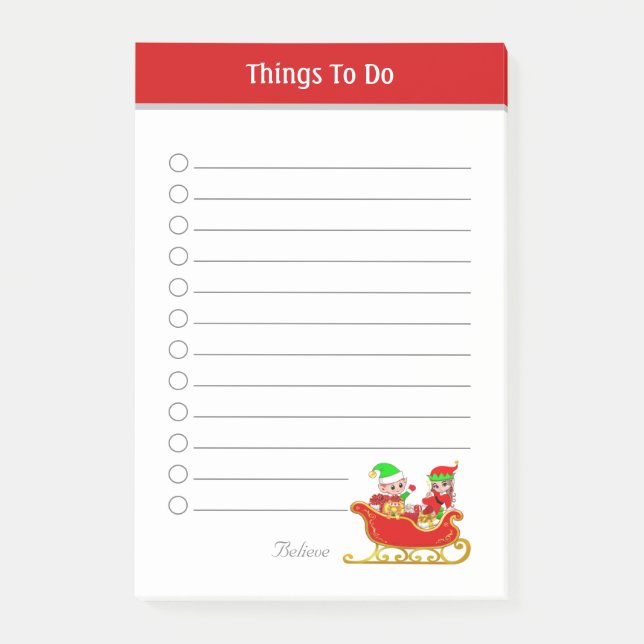 Cosas De Navidades Cutos Para Hacer Notas Post-it (Anverso)