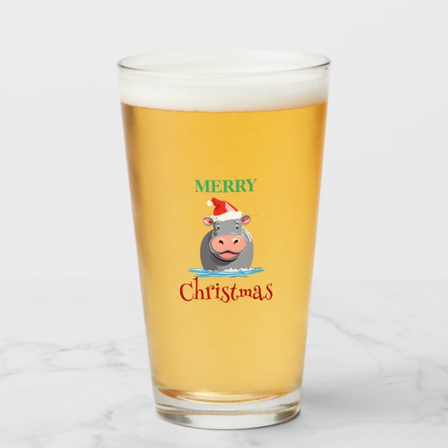 Cosas divertidas de Safari Vestido HIPPO Santa Nav (Anverso (lleno))