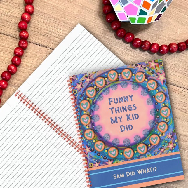 Cosas Divertidas Que Hizo Mi Hijo Diario Personali (Capture the funny things your kid does with this heart and star journal. A fun keepsake. )