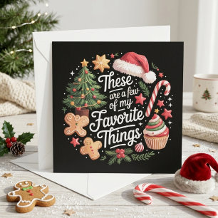 Cosas favoritas festivas Arte de citas de Navidad