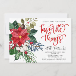 Cosas favoritas Navidades Invitación
