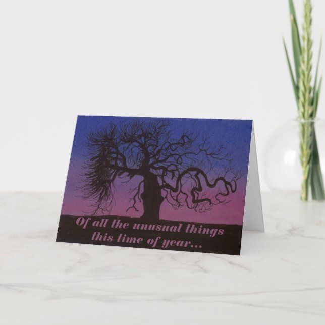 Cosas inusuales Tarjeta de Halloween (Anverso)