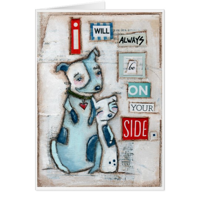 Cosas para decirle a sus hijos tarjeta - A su lado (Frente)