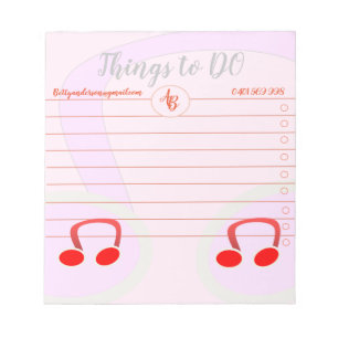 Cosas Para Hacer Melody Bloc De Notas Rosa