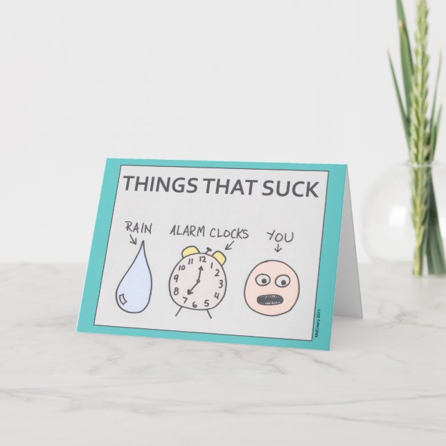 "Cosas que chupan" la tarjeta de felicitación (Anverso)