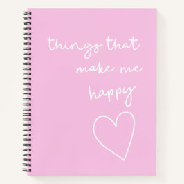 Cosas que hacen diario de gratitud feliz