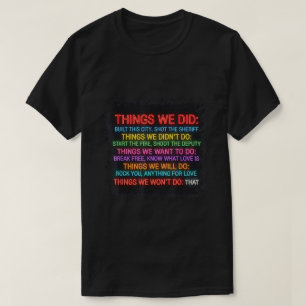 Cosas que Hicimos No Queremos Camiseta Vintage