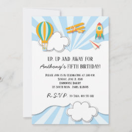 Cosas voladoras Invitación de cumpleaños
