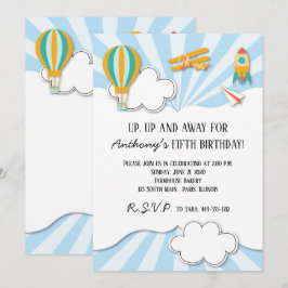 Cosas voladoras Invitación de cumpleaños