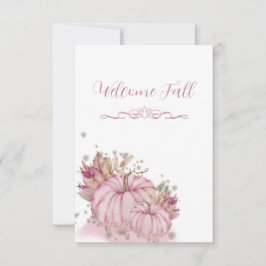 Cosecha de calabaza de PINK - Tarjeta de mesa plan