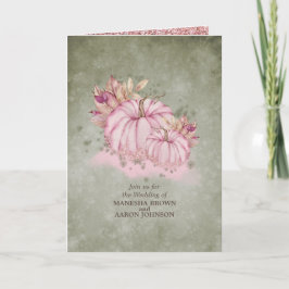 Cosecha de Calabaza Rosa - Invitación de Boda