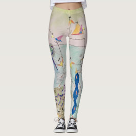 "Cosecha de los Pájaros" Leggings de Arte Colorido