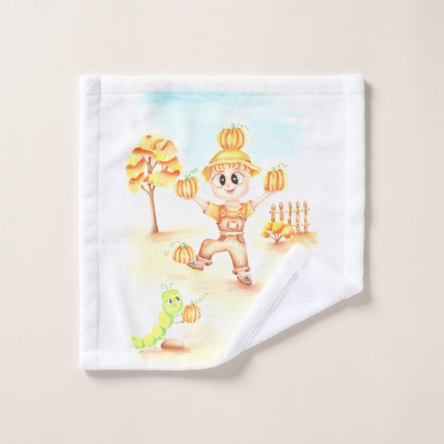 Cosecha de moras niño de jengibre (Toallita)