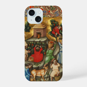 Cosecha de viñedo de uva medieval Antiguo sarmient