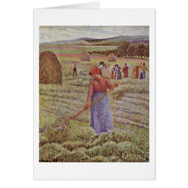 Cosecha del heno en Eragny de Camille Pissarro (Frente)