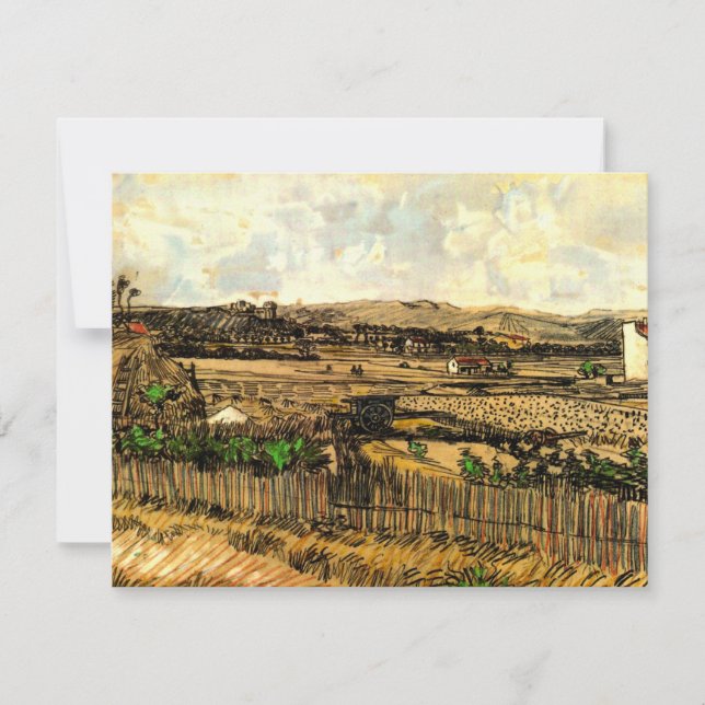 Cosecha en Provenza en Montmajour por Vincent van  (Anverso)