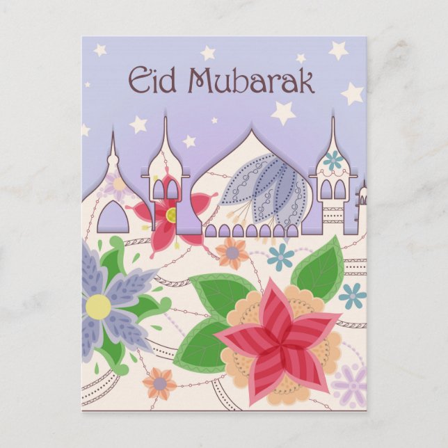 cosecha postal de Eid Mubarak (Anverso)