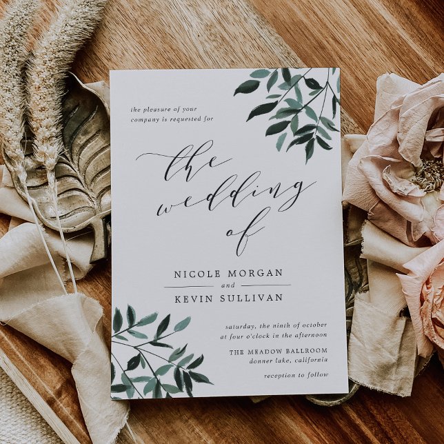 Cosecha Sage | Invitación a la boda acuarela (Subido por el creador)