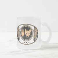 Cosechas de lobos tribales con su bandera: tazas d