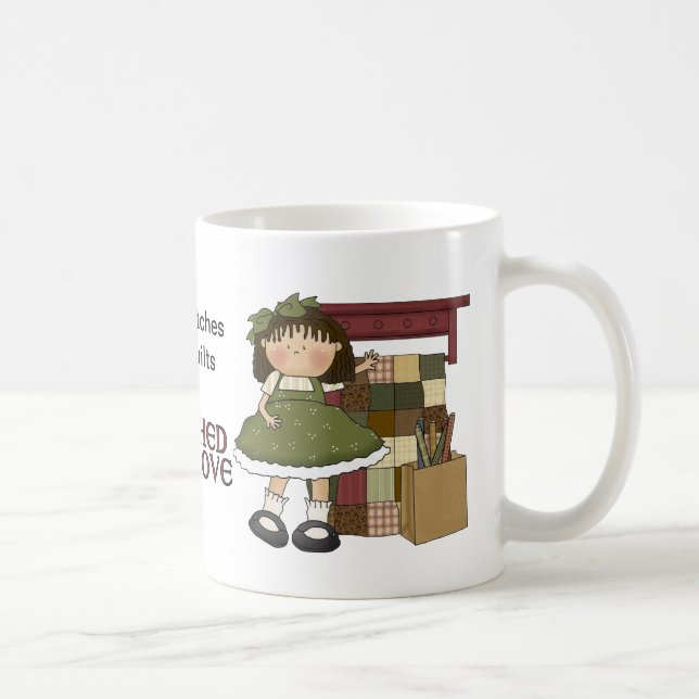 Cosido con la taza de café del amor que acolcha (Derecha)