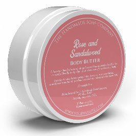 Cosméticos Rosas turbios Etiqueta Jar con ingredie